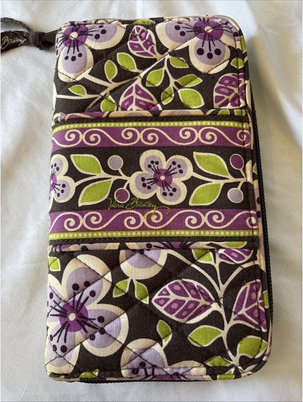 VERA BRADLEY WALLET ZIPPED CLOSURE FLORALNIGHTGAIL PATTERN - Picture 3 of 3